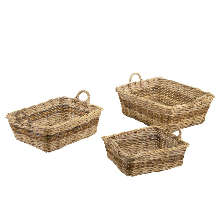 Bay Isle Home Kubu Wicker 3 Piece Basket Set Wayfair.co.uk